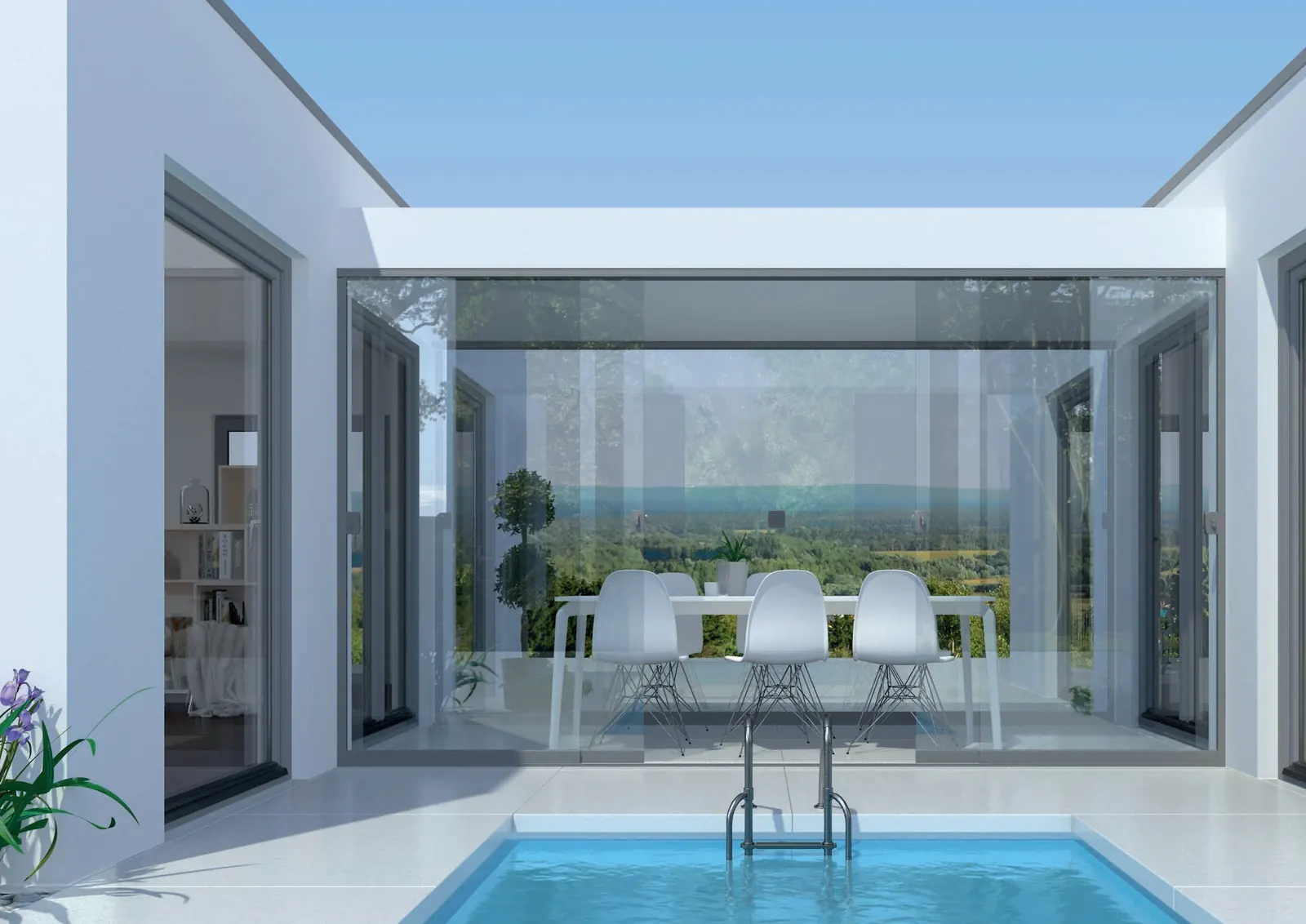 Glide an moderner Villa mit Pool und Terrasse